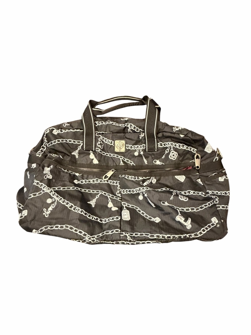 Brighton Jetsetter Travel Large Duffle Bag Retired Links of Love / Chain‎ Charm